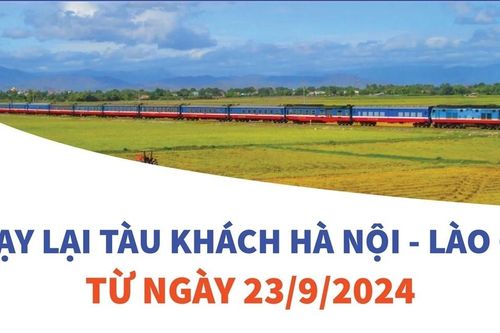 Chạy lại tàu khách Hà Nội - Lào Cai từ ngày 23/9