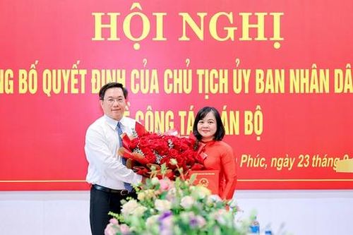 Vĩnh Phúc: Bổ nhiệm nữ Giám đốc Sở Tài chính