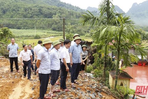 Chủ tịch UBND tỉnh Đỗ Minh Tuấn kiểm tra công tác phòng, chống thiên tai tại huyện Bá Thước, Cẩm Thủy