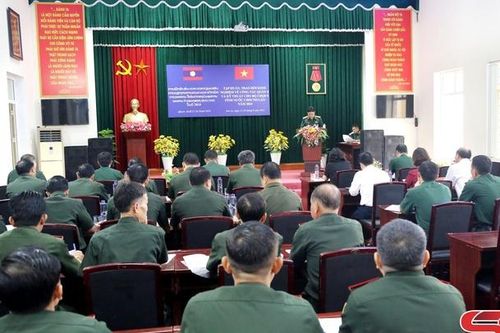 Tập huấn công tác quân y và kỹ thuật cho Bộ CHQS 9 tỉnh nước bạn Lào
