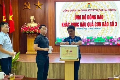Sở Xây dựng Hải Phòng chung tay ủng hộ đồng bào bị thiệt hại do bão số 3