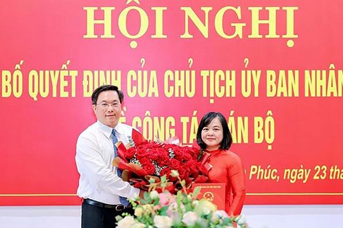 Vĩnh Phúc: Bổ nhiệm Giám đốc Sở Tài chính