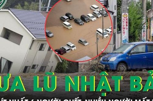 Mưa lũ lịch sử ở miền trung Nhật Bản khiến ít nhất 6 người chết, hàng chục người mất tích
