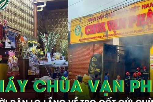 Người dân lo lắng về tro cốt người thân trong vụ cháy chùa Vạn Phật ở Gia Lai