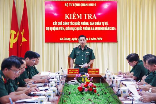 Kiểm tra kết quả công tác giáo dục quốc phòng và an ninh năm 2024 tại BĐBP An Giang