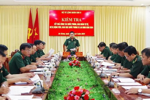 Kiểm tra công tác giáo dục Quốc phòng và An ninh tại Bộ đội Biên phòng tỉnh An Giang