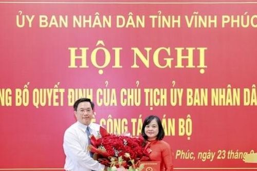 Nhân sự ngày 23/9: Bổ nhiệm nữ Giám đốc Sở Tài chính Vĩnh Phúc; Cục Thuế Phú Yên có thêm lãnh đạo