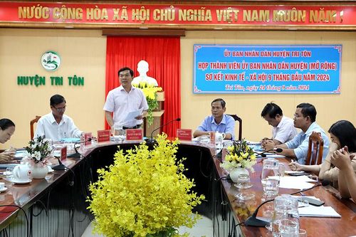 Tri Tôn sơ kết kinh tế - xã hội 9 tháng và triển khai nhiệm vụ những tháng cuối năm 2024