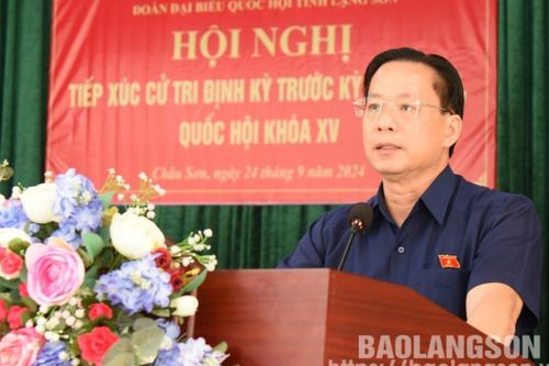 Đoàn đại biểu Quốc hội tỉnh tiếp xúc cử tri tại huyện Đình Lập