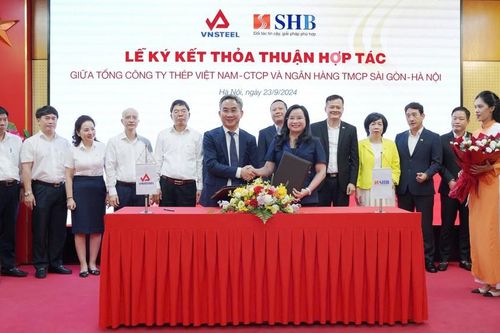 Ngân hàng SHB ký kết hợp tác, tài trợ vốn cho Tổng công ty Thép Việt Nam