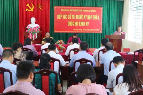 Đoàn đại biểu Quốc hội tỉnh tiếp xúc cử tri huyện Hòa An