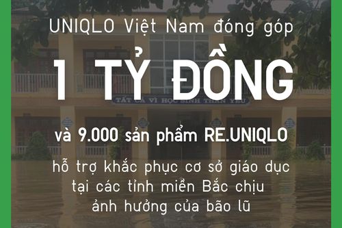 UNIQLO Việt Nam đóng góp khắc phục ảnh hưởng sau bão