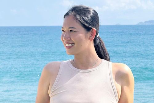 Ánh Viên xinh đẹp bên bờ biển