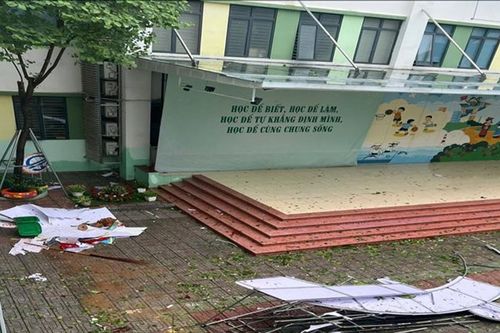 Hà Nội còn 2 trường chưa thể đón học sinh sau bão số 3