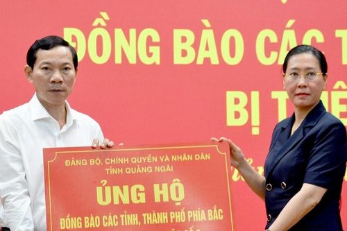 Quảng Ngãi: Hỗ trợ 14 tỷ đồng cho các tỉnh phía Bắc khắc phục hậu quả bão lụt