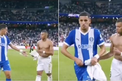 Hậu vệ Alaves bị trừng phạt vì xin áo của Mbappe