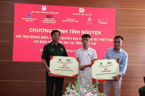 Học viện Cảnh sát nhân dân ủng hộ chính quyền, người dân Lào Cai bị thiệt hại do bão số 3