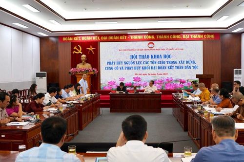 Hà Nội: Hội thảo về phát huy nguồn lực các tôn giáo trong củng cố khối đại đoàn kết toàn dân tộc