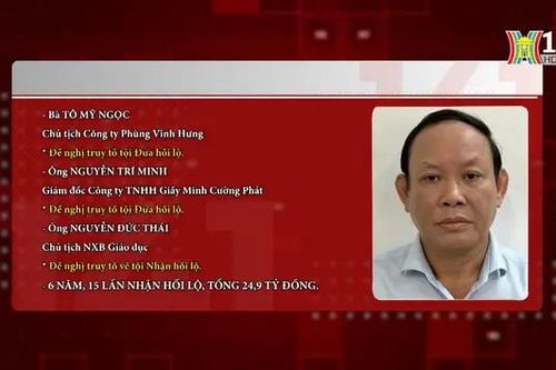 Để tiền ở chân bàn hối lộ Chủ tịch NXB Giáo dục