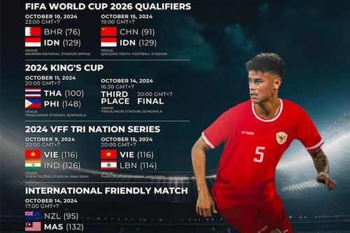 Indonesia 'phả hơi nóng', ĐT Việt Nam và Thái Lan nỗ lực tích điểm FIFA