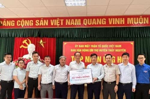 PJICO trao tặng, hỗ trợ các địa phương khắc phục hậu quả do bão Yagi gây ra