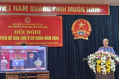 VKSND tỉnh Nam Định tổ chức Hội nghị chuyên đề về dân chủ ở cơ quan năm 2024