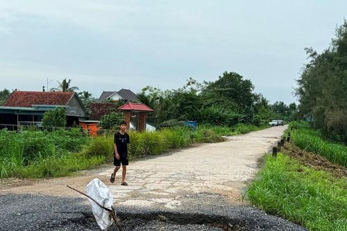 Khắc phục sạt lở đê biển ở Diễn Châu trong tháng 10/2024