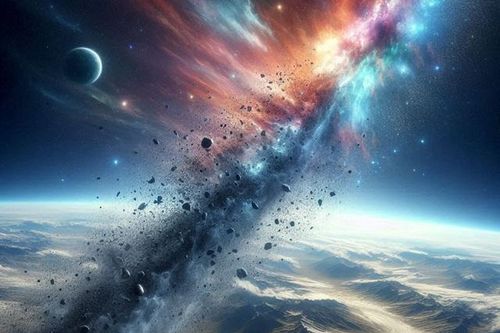Hai vật thể vũ trụ va chạm, sự sống 'rơi tự do' xuống Trái Đất?