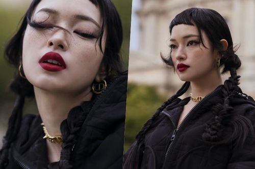 Châu Bùi viết công thức mới cho tóc đen, môi đỏ tại Dior Xuân Hè 2025