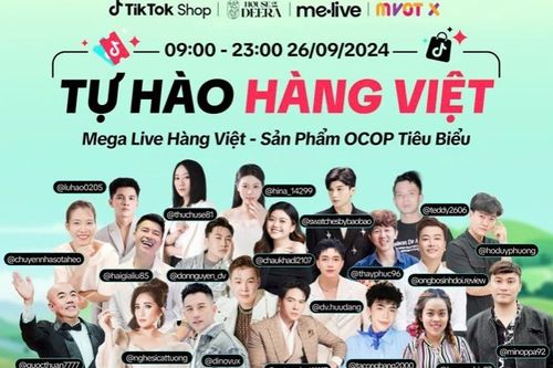 120 sản phẩm OCOP tham gia livestream bán hàng tại Mega Live 'Tự hào hàng Việt'