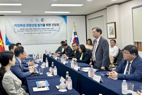 Đoàn công tác tỉnh Khánh Hòa làm việc với Đại sứ Du lịch Việt Nam tại Hàn Quốc
