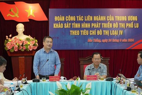 Lào Cai: Đoàn công tác liên ngành khảo sát tình hình phát triển đô thị Phố Lu theo tiêu chí đô thị loại IV