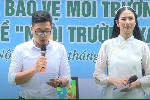 Hoa Hậu Ngọc Hân ngồi 'ghế nóng' Cuộc thi vẽ tranh về Bảo vệ môi trường trong học đường – chủ đề 'Ngôi trường xanh'