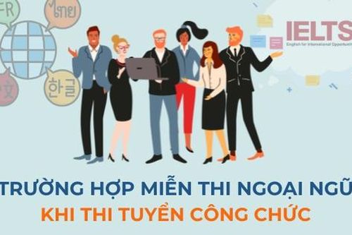 Infographics: Các trường hợp được miễn thi ngoại ngữ khi thi tuyển công chức