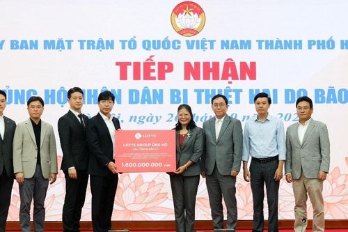Tập đoàn Lotte ủng hộ 3 tỷ đồng khắc phục hậu quả bão lũ