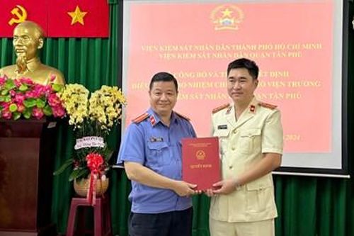 Đồng chí Trần Võ Thắng Trung giữ chức Phó Viện trưởng VKSND quận Tân Phú