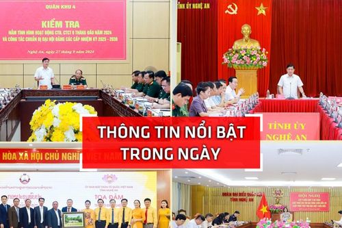 Nghệ An: Thông tin nổi bật ngày 27/9