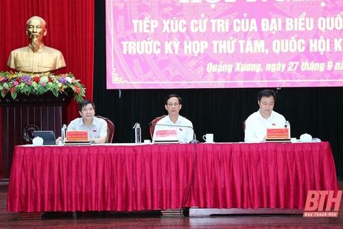 Đoàn ĐBQH tỉnh Thanh Hóa tiếp xúc cử tri huyện Quảng Xương