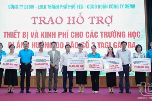 Samsung hỗ trợ Phổ Yên gần 200 triệu đồng khắc phục hậu quả bão lũ