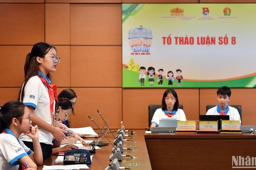 Sôi nổi 12 tổ thảo luận tại Phiên họp giả định 'Quốc hội trẻ em' lần thứ 2