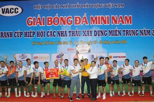 Cty Cổ phần Đầu tư Đà Nẵng – miền Trung vô địch giải bóng đá mini nam tranh Cúp Hiệp hội các nhà thầu xây dựng miền Trung lần thứ X - năm 2024