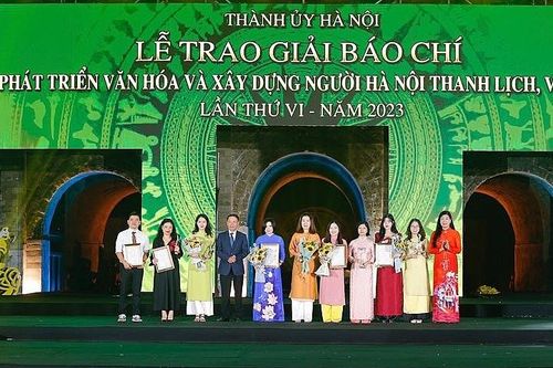 Lễ trao Giải báo chí về phát triển văn hóa và xây dựng người Hà Nội thanh lịch, văn minh lần thứ VII sẽ diễn ra vào tối 28/9