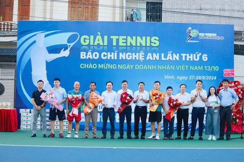 Giải Tennis báo chí Nghệ An mừng ngày Doanh nhân Việt Nam - hội tụ và tỏa sáng