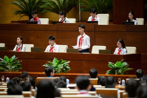 Các đại biểu Quốc hội trẻ em chất vấn về bạo lực học đường và tác hại thuốc lá