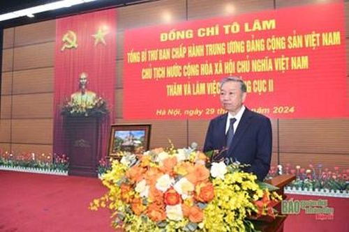 Tổng Bí thư, Chủ tịch nước Tô Lâm thăm, làm việc với Tổng cục II