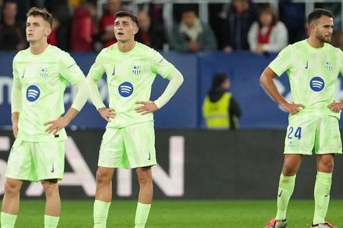 Thua Osasuna 2-4, Barca đứt mạch 7 trận toàn thắng tại La Liga