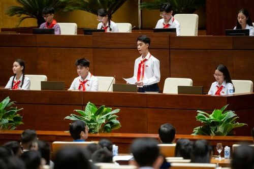 Phiên họp giả định 'Quốc hội trẻ em' khơi dậy khát vọng cống hiến và làm rõ các vấn đề 'cử tri trẻ em' quan tâm
