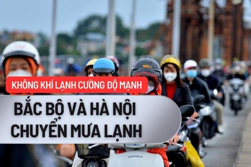 Không khí lạnh cường độ mạnh tràn về, Bắc Bộ và Hà Nội chuyển mưa lạnh