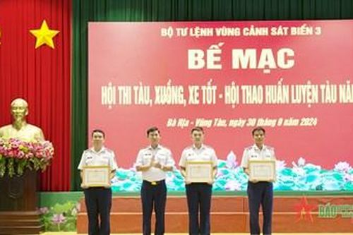 Bộ tư lệnh Vùng Cảnh sát biển 3 bế mạc hội thi tàu, xuồng, xe tốt và hội thao huấn luyện tàu