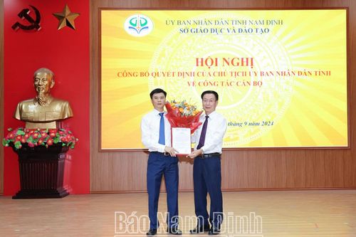 Nam Định có tân Giám đốc Sở Giáo dục và Đào tạo